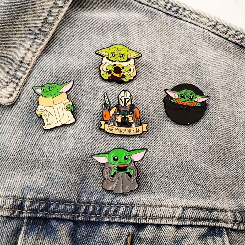 Embroidery Tulle - 5 stuks schattige cartoon Yoda badge