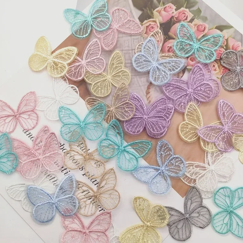 Embroidery Web - 20 stks/partij 4.5*3.5 cm Geborduurde Mesh