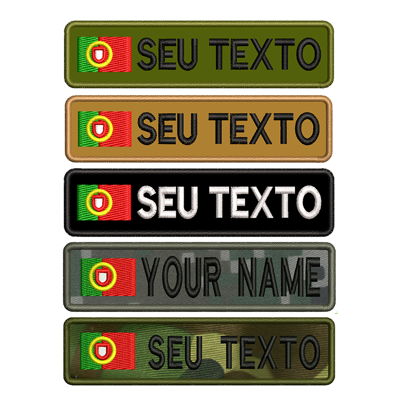 Embroidery Quote - Portugal Vlag Gepersonaliseerde Naam Patch Embroideryname