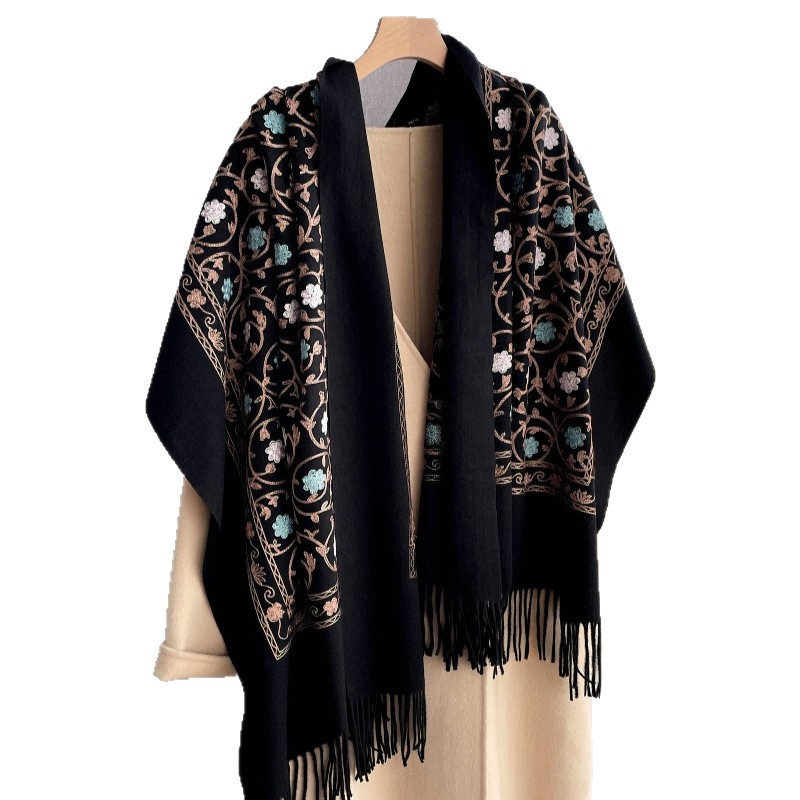 Embroidery Hijab - 2023 Nieuwe Borduren Kasjmier Sjaal Vrouwen