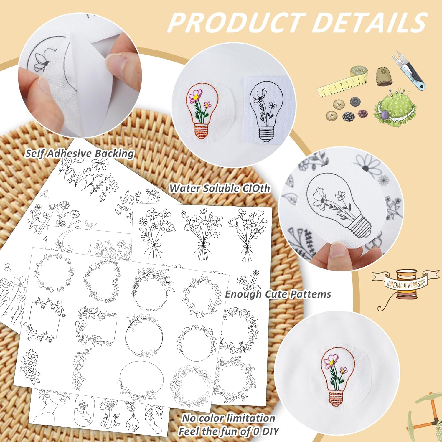 4-vellen wateroplosbaar stabil - Embroidery Web recensie en prijs