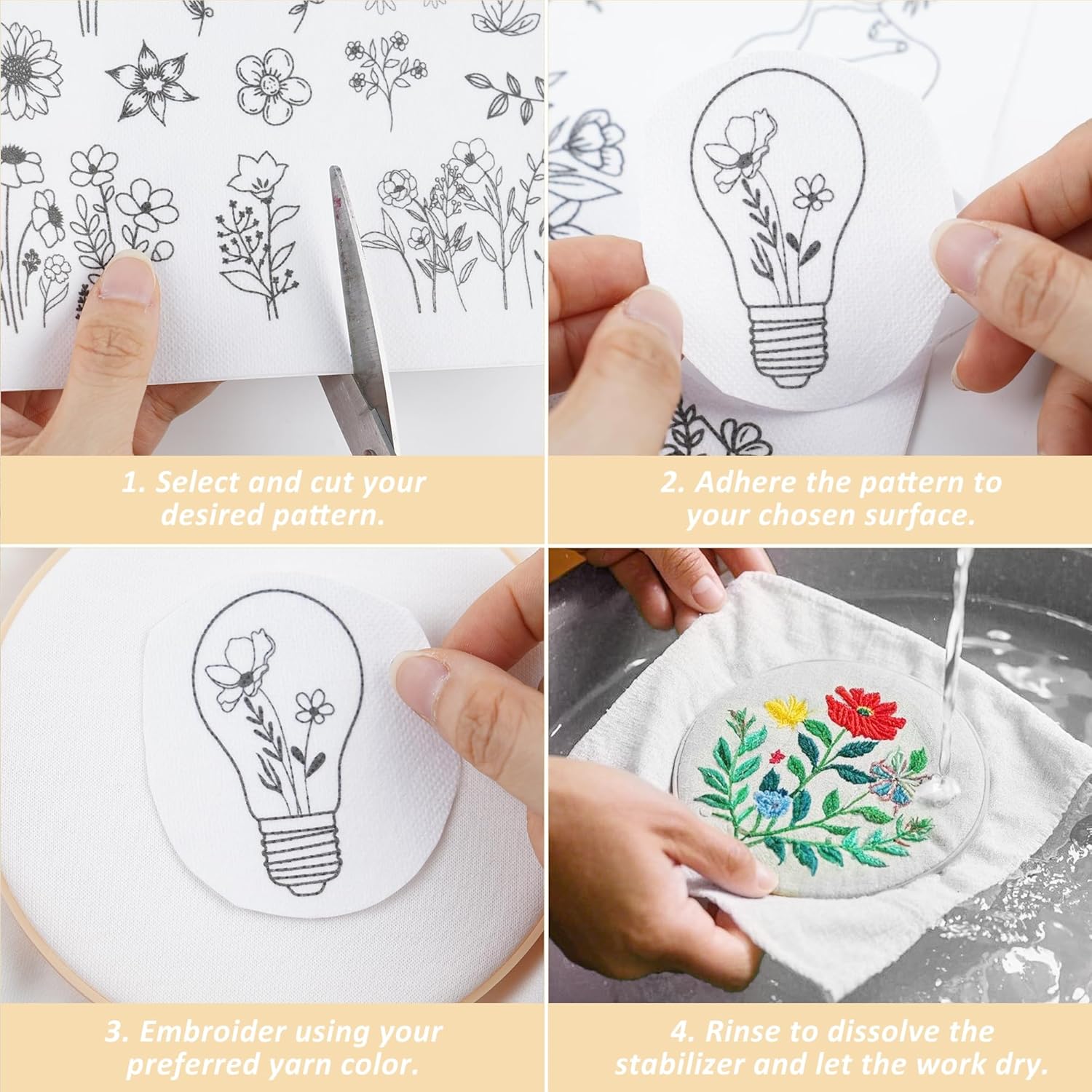 4-vellen wateroplosbaar stabil - Embroidery Web recensie en prijs