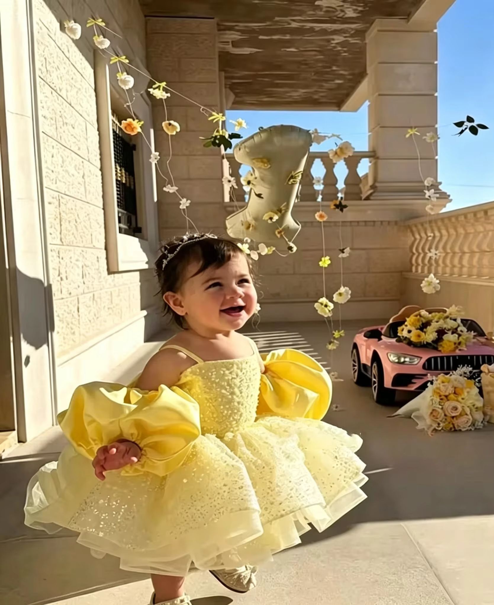 Leuke gele bloemenmeisjesjurke - Embroidery Yellow Flower recensie en prijs
