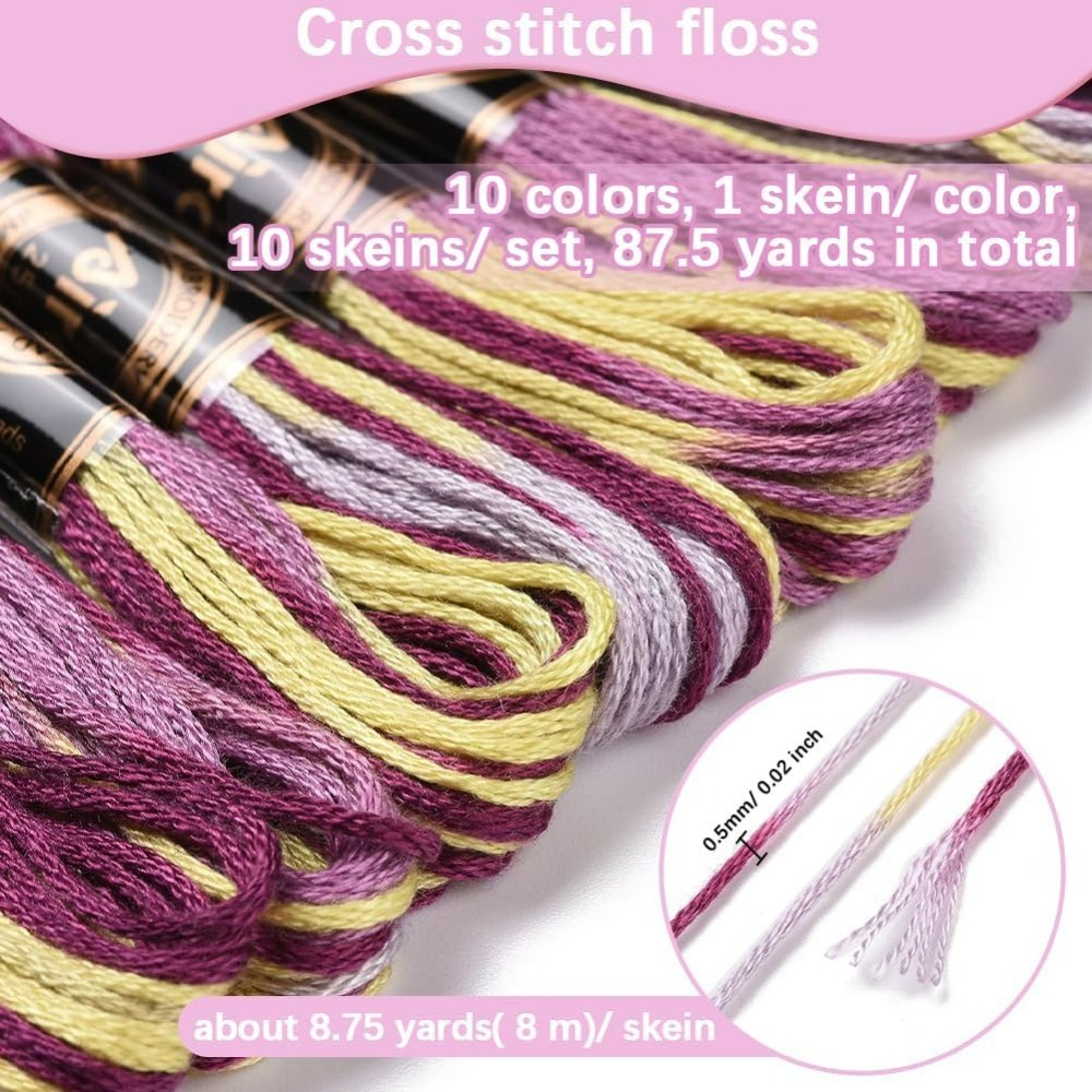 6-strengen paars bonte borduur - Embroidery Computer recensie en prijs