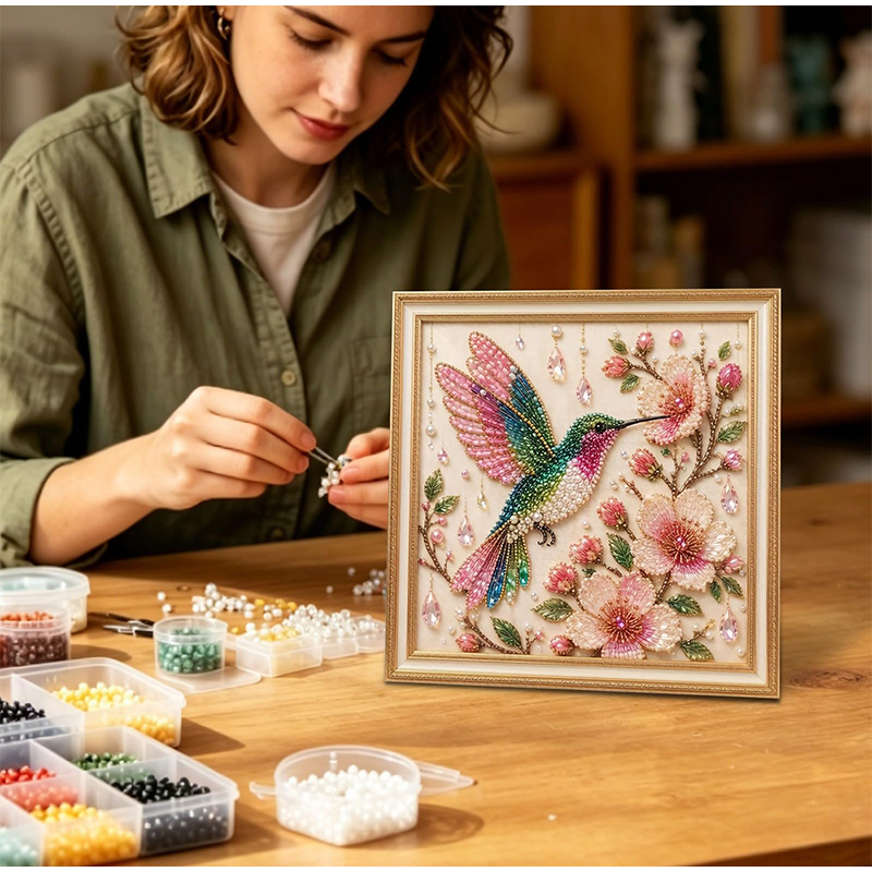 Vogel Parel Kunst DIY Kit Kard - Embroidery Beads recensie en prijs