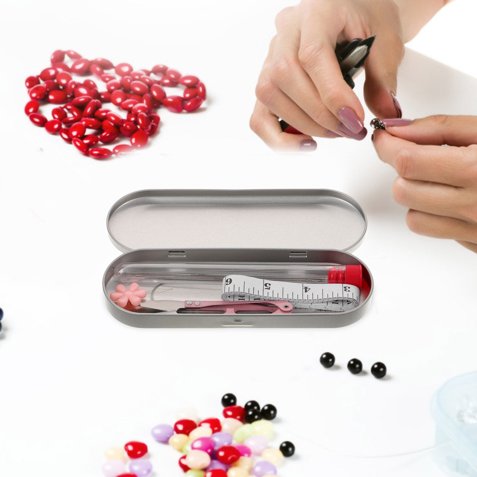 1Set kralennaaldinvoerderset m - Embroidery Needle recensie en prijs