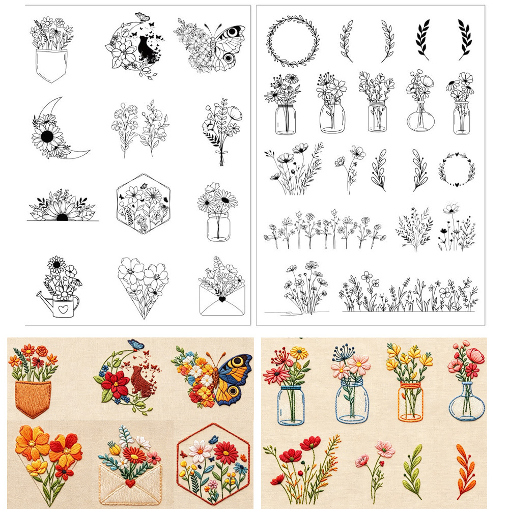 Boho Wildflower Moon Butterfly - Embroidery Quote recensie en prijs