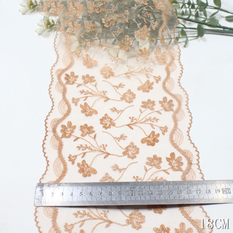 41 yards Bilateraal geborduurd - Embroidery Yellow Flower recensie en prijs