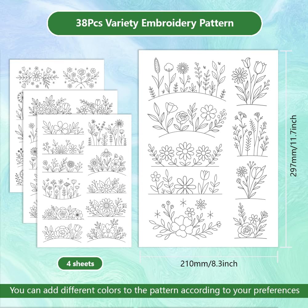 Bloemen Wateroplosbare stabili - Embroidery Web recensie en prijs