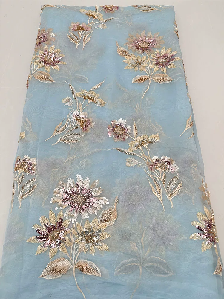 1 yard zachte mesh stof met bl - Embroidery Beads recensie en prijs