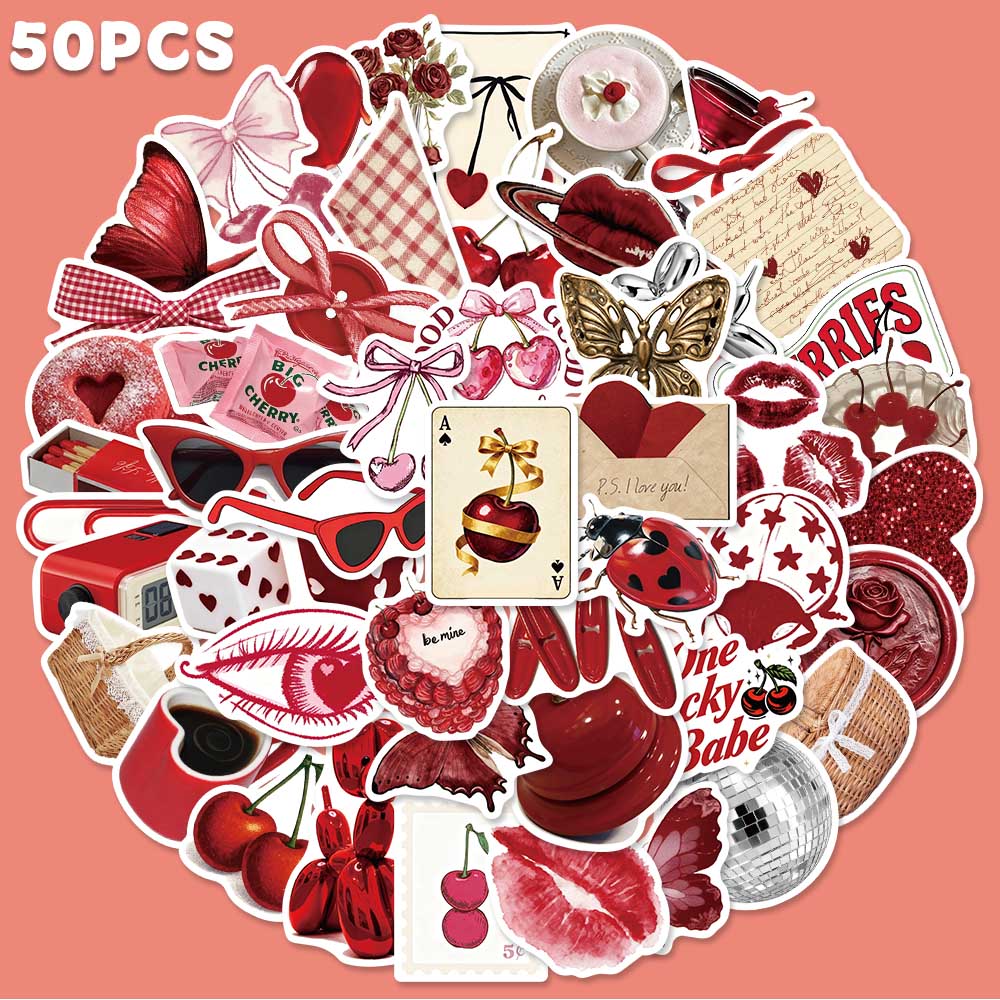 50 stks Kersenkleurige Graffit - Embroidery Wall Art recensie en prijs