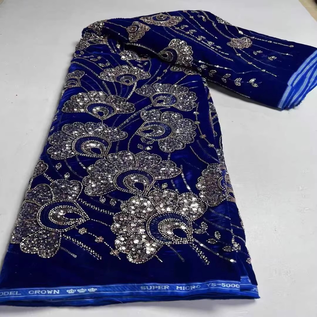 5 yard nieuwe fluwelen tela pa - Embroidery Beads recensie en prijs