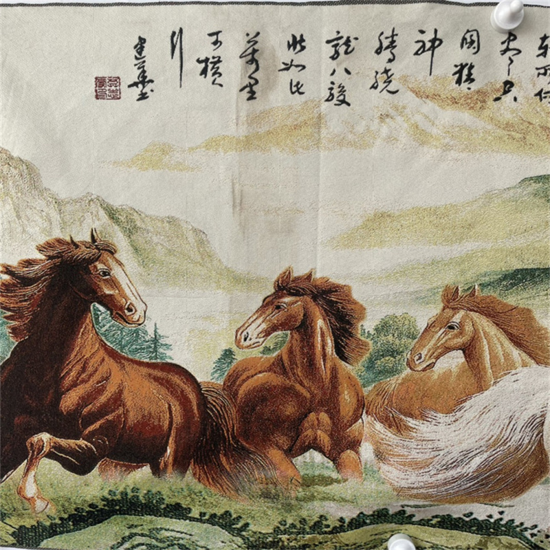 Chinese oude kleurige brokaat  - Embroidery Horse recensie en prijs