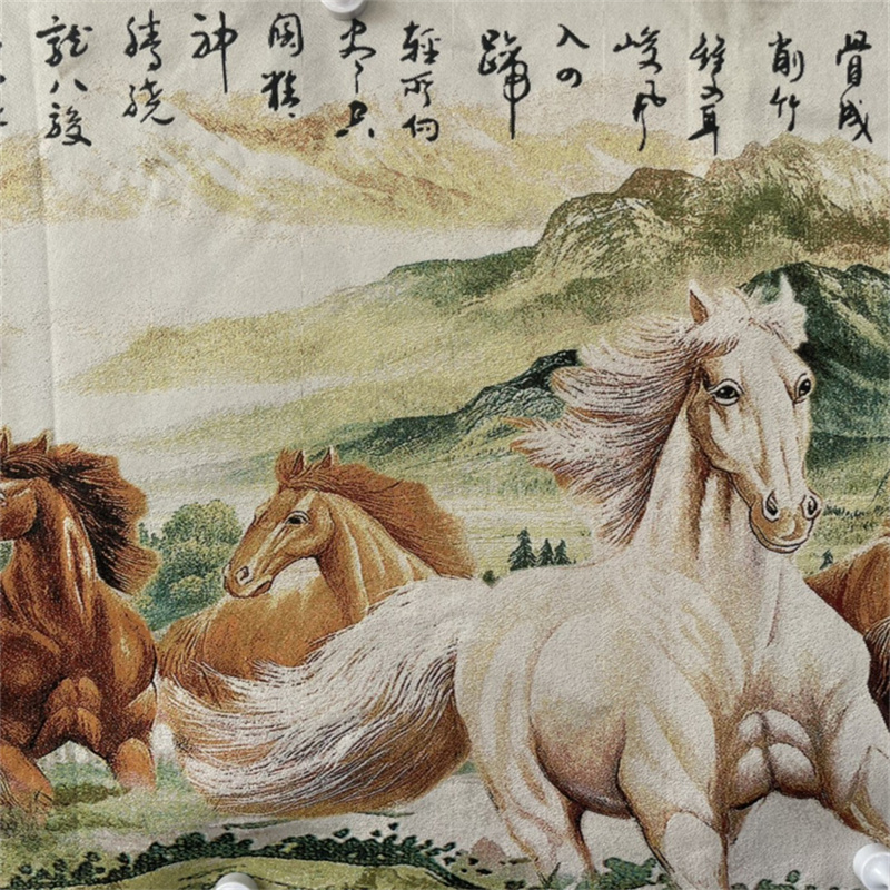 Chinese oude kleurige brokaat  - Embroidery Horse recensie en prijs