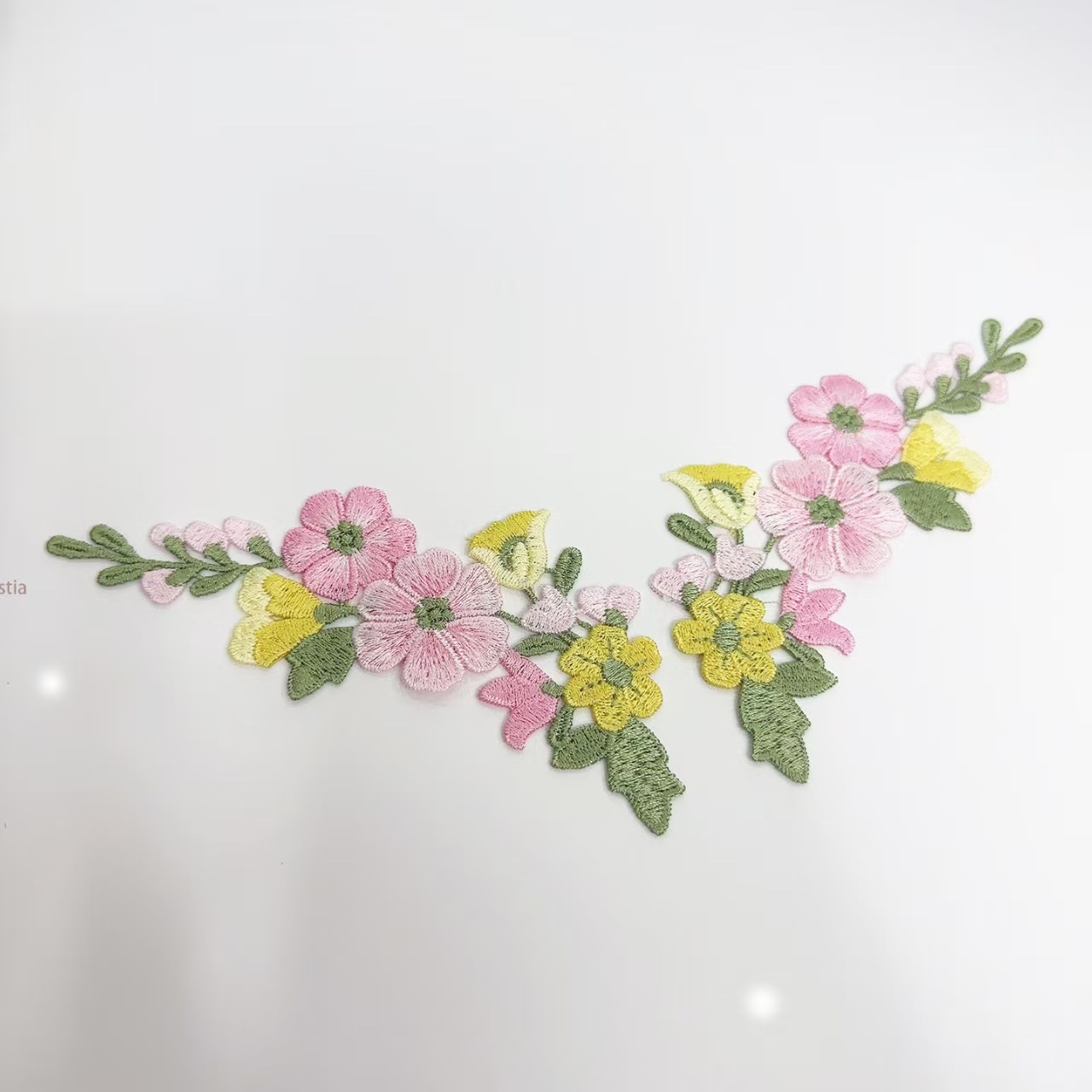 10 stks/partij 5.5*13 cm Roze  - Embroidery Yellow Flower recensie en prijs